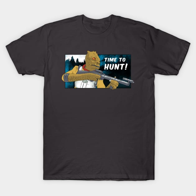 Bossk - Time to Hunt /w Background T-Shirt by BattlefrontUpdates